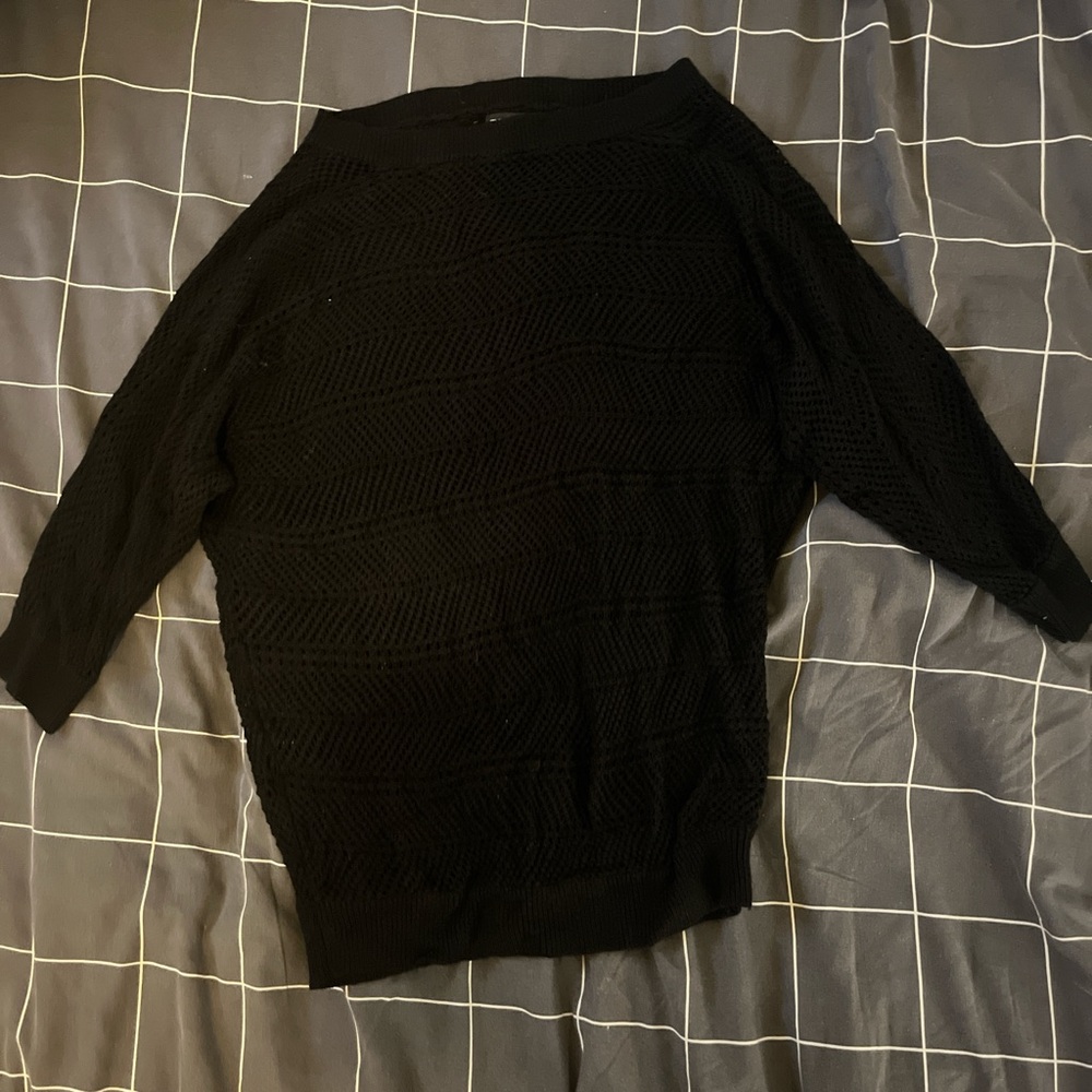 Express Black Off-the-Shoulder Sweater